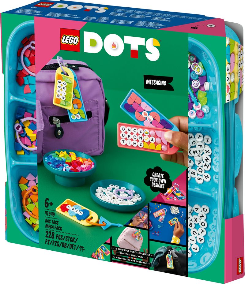 LEGO-DOTS-41949-Multipack-Bag-Tag---Messaggi-Giocattolo-Fai-Da-Te-con-Lettere-e-Disegni-Giochi-per-Bambini-di-6--Anni