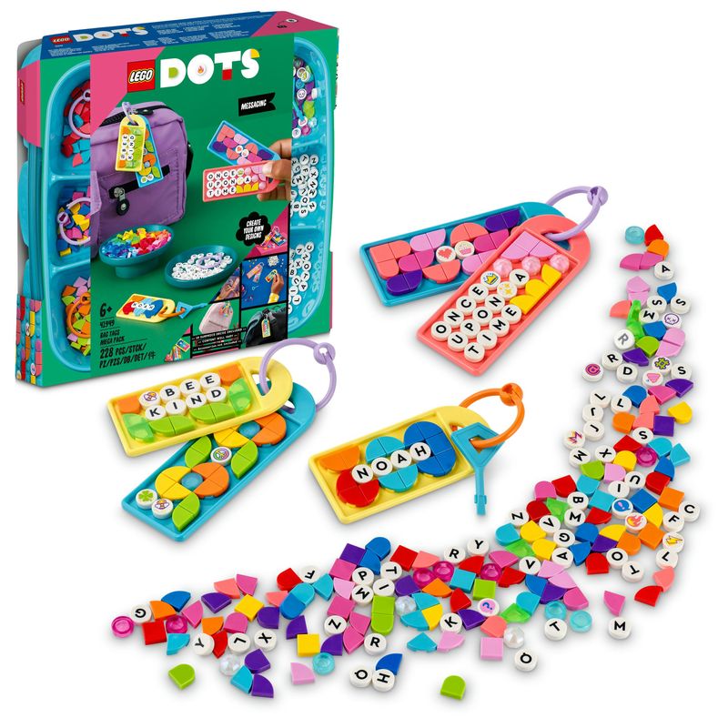 LEGO-DOTS-41949-Multipack-Bag-Tag---Messaggi-Giocattolo-Fai-Da-Te-con-Lettere-e-Disegni-Giochi-per-Bambini-di-6--Anni