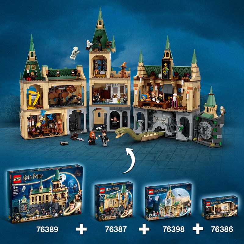 LEGO-Harry-Potter-76398-Ala-dell’infermeria-di-Hogwarts-con-Minifigure-Ron-Weasley-e-Hermione-Granger-Torre-dell-Orologio