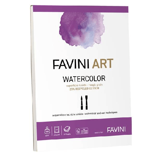 FAVINI Album collato Watercolor Favini Art 10fg 300gr A4