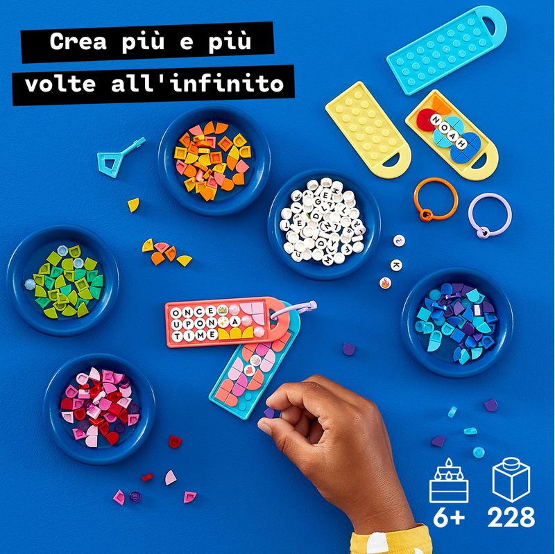 LEGO-DOTS-41949-Multipack-Bag-Tag---Messaggi-Giocattolo-Fai-Da-Te-con-Lettere-e-Disegni-Giochi-per-Bambini-di-6--Anni