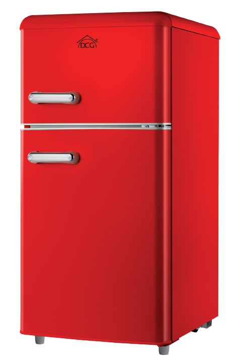 DCG-MF100RCDP-Frigorifero-Doppia-porta-100-Litri-Design-Retro--Rosso