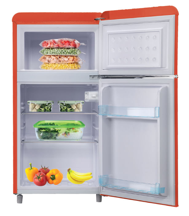 DCG-MF100RCDP-Frigorifero-Doppia-porta-100-Litri-Design-Retro--Rosso