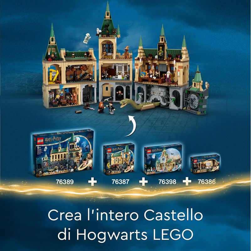 LEGO-Harry-Potter-76398-Ala-dell’infermeria-di-Hogwarts-con-Minifigure-Ron-Weasley-e-Hermione-Granger-Torre-dell-Orologio