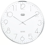 Trevi OM 3512 S Orologio da Parete Analogico Movimento al Quarzo Diametro 30 cm Vetro Curvo antiriflesso colore Silver