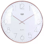 Trevi OM 3512 S Orologio da Parete Analogico Movimento al Quarzo Diametro 30 cm Vetro Curvo antiriflesso colore Bronzo