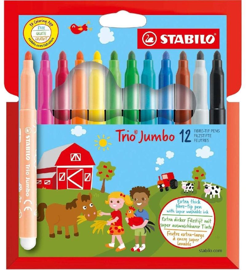 Astuccio-12-pennarelli-TRIO-JUMBO-STABILO