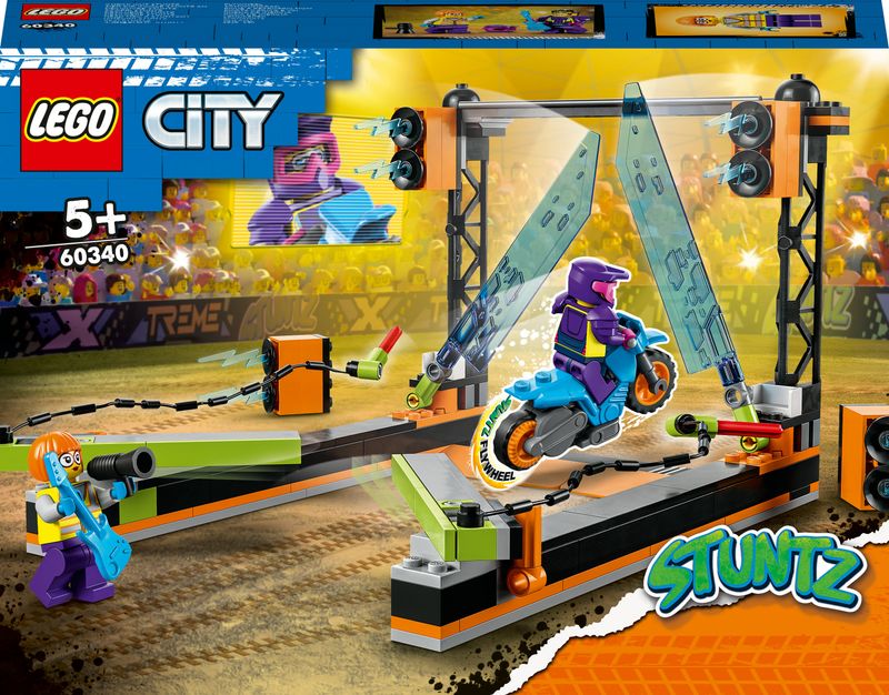 LEGO-City-Stuntz-60340-Sfida-Acrobatica-delle-Lame-Moto-Giocattolo-con-Minifigure-Giochi-per-Bambini-e-Bambine-dai-5-Anni