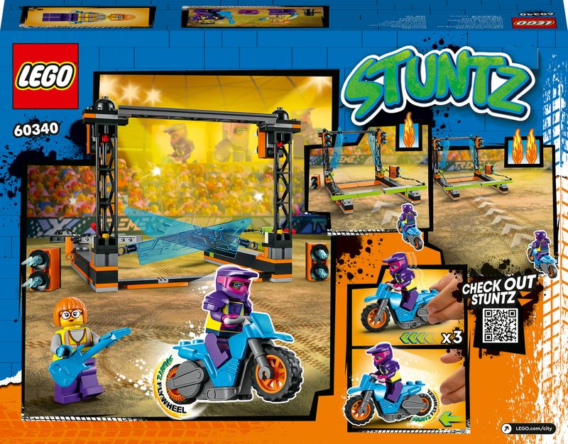 LEGO-City-Stuntz-60340-Sfida-Acrobatica-delle-Lame-Moto-Giocattolo-con-Minifigure-Giochi-per-Bambini-e-Bambine-dai-5-Anni