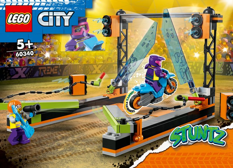 LEGO-City-Stuntz-60340-Sfida-Acrobatica-delle-Lame-Moto-Giocattolo-con-Minifigure-Giochi-per-Bambini-e-Bambine-dai-5-Anni