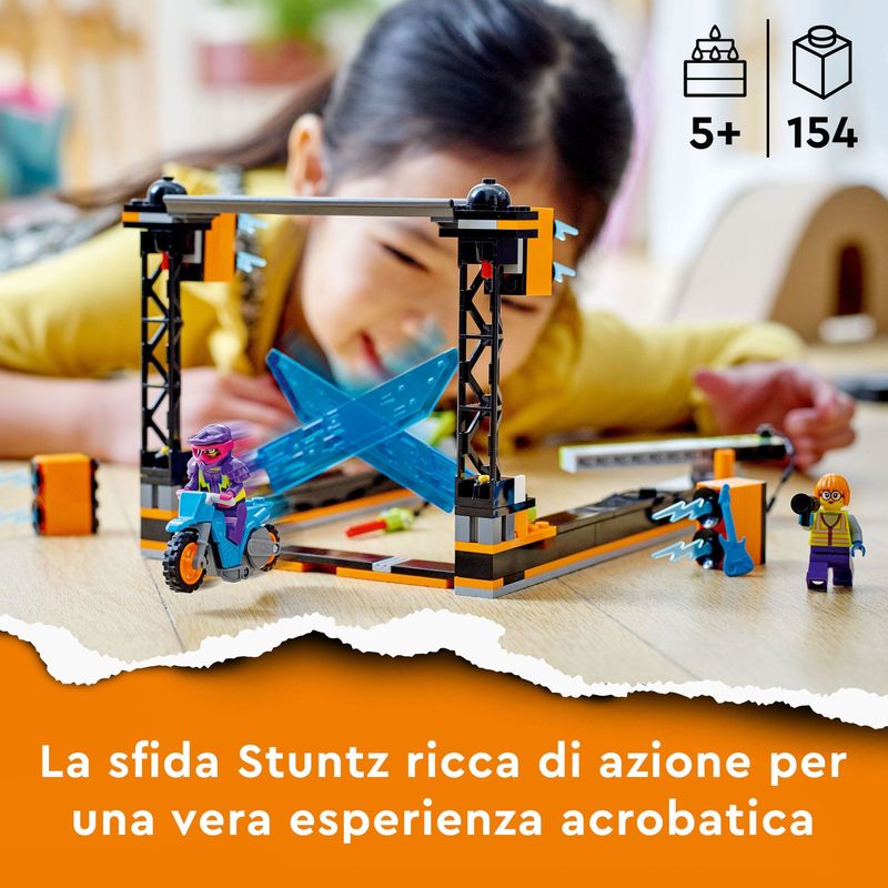 LEGO-City-Stuntz-60340-Sfida-Acrobatica-delle-Lame-Moto-Giocattolo-con-Minifigure-Giochi-per-Bambini-e-Bambine-dai-5-Anni