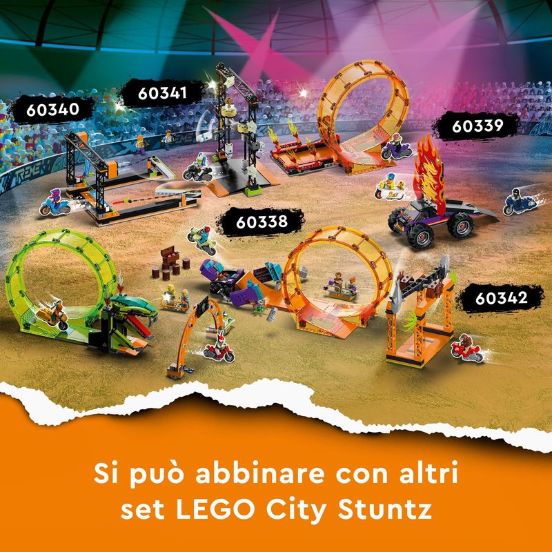 LEGO-City-Stuntz-60340-Sfida-Acrobatica-delle-Lame-Moto-Giocattolo-con-Minifigure-Giochi-per-Bambini-e-Bambine-dai-5-Anni