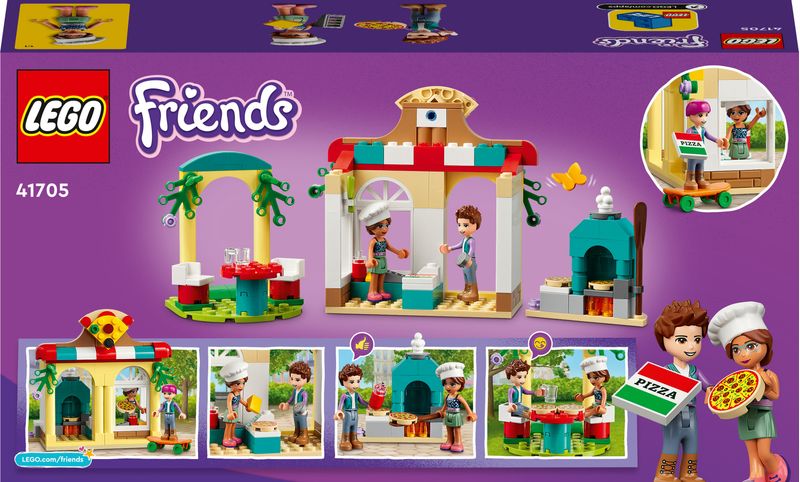 LEGO-Friends-41705-La-Pizzeria-di-Heartlake-City-con-Pizza-Cibo-Giocattolo-e-Mini-Bamboline-Giochi-per-Bambini-dai-5-Anni