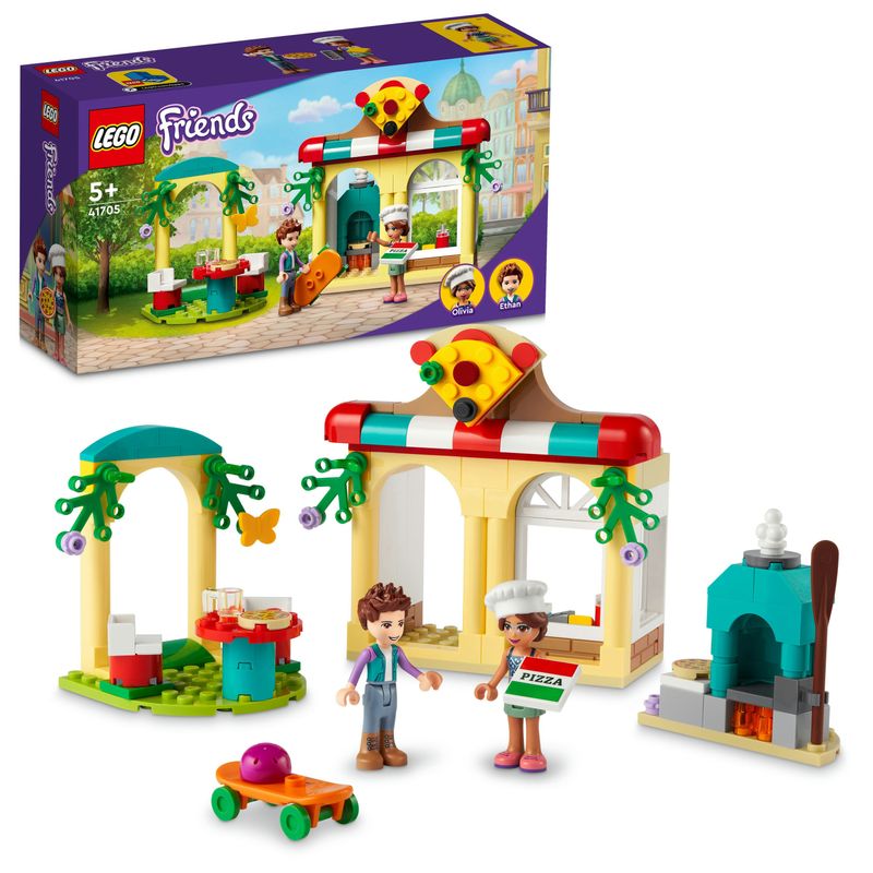 LEGO-Friends-41705-La-Pizzeria-di-Heartlake-City-con-Pizza-Cibo-Giocattolo-e-Mini-Bamboline-Giochi-per-Bambini-dai-5-Anni