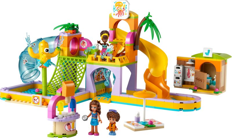 LEGO-Friends-41720-Parco-Acquatico-Piscina-con-Scivolo-con-Mini-Bamboline-Idea-Regalo-Giochi-per-Bambini-dai-6-Anni