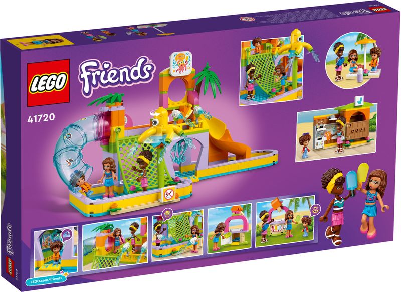 LEGO-Friends-41720-Parco-Acquatico-Piscina-con-Scivolo-con-Mini-Bamboline-Idea-Regalo-Giochi-per-Bambini-dai-6-Anni