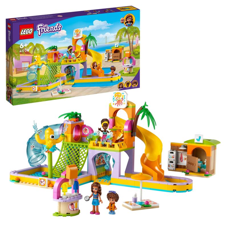 LEGO-Friends-41720-Parco-Acquatico-Piscina-con-Scivolo-con-Mini-Bamboline-Idea-Regalo-Giochi-per-Bambini-dai-6-Anni