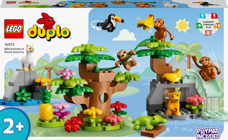 LEGO-DUPLO-10973-Animali-del-Sud-America-Giochi-Educativi-per-Bambini-dai-2-ai-5-Anni-con-7-Figure-di-Animali-Giocattolo