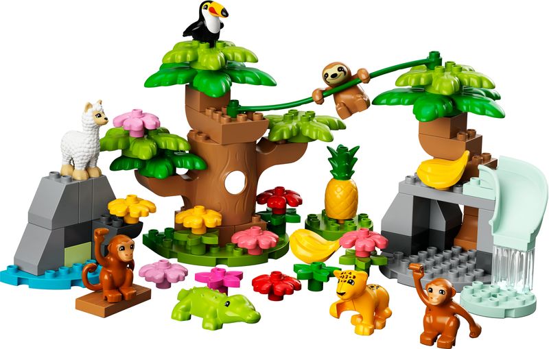 LEGO-DUPLO-10973-Animali-del-Sud-America-Giochi-Educativi-per-Bambini-dai-2-ai-5-Anni-con-7-Figure-di-Animali-Giocattolo