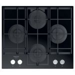 Hotpoint-HAGS-61F-BK-Nero-Da-incasso-59.5-cm-Gas-4-Fornello-i-