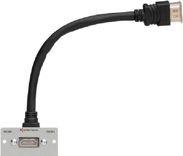 Kindermann Konnect 50 alu - Modulares Faceplate-Snap-In - HDMI