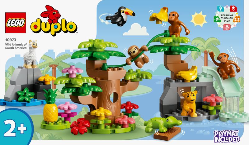 LEGO-DUPLO-10973-Animali-del-Sud-America-Giochi-Educativi-per-Bambini-dai-2-ai-5-Anni-con-7-Figure-di-Animali-Giocattolo