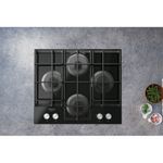 Hotpoint-HAGS-61F-BK-Nero-Da-incasso-59.5-cm-Gas-4-Fornello-i-