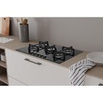 Indesit-ING-72T-BK-Nero-Da-incasso-73-cm-Gas-5-Fornello-i-