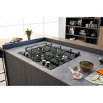 Hotpoint-HAGS-61F-BK-Nero-Da-incasso-59.5-cm-Gas-4-Fornello-i-