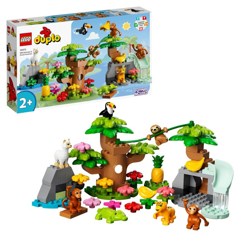 LEGO-DUPLO-10973-Animali-del-Sud-America-Giochi-Educativi-per-Bambini-dai-2-ai-5-Anni-con-7-Figure-di-Animali-Giocattolo