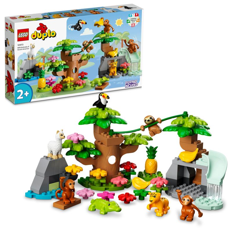 LEGO-DUPLO-10973-Animali-del-Sud-America-Giochi-Educativi-per-Bambini-dai-2-ai-5-Anni-con-7-Figure-di-Animali-Giocattolo