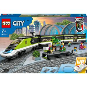 LEGO City 60337 Treno Passeggeri Espresso, con Locomotiva Giocattolo Telecomandata con Luci e Binari, Giochi per Bambini