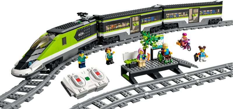 LEGO-City-60337-Treno-Passeggeri-Espresso-con-Locomotiva-Giocattolo-Telecomandata-con-Luci-e-Binari-Giochi-per-Bambini