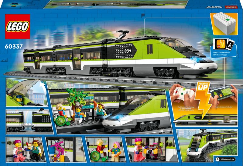 LEGO-City-60337-Treno-Passeggeri-Espresso-con-Locomotiva-Giocattolo-Telecomandata-con-Luci-e-Binari-Giochi-per-Bambini