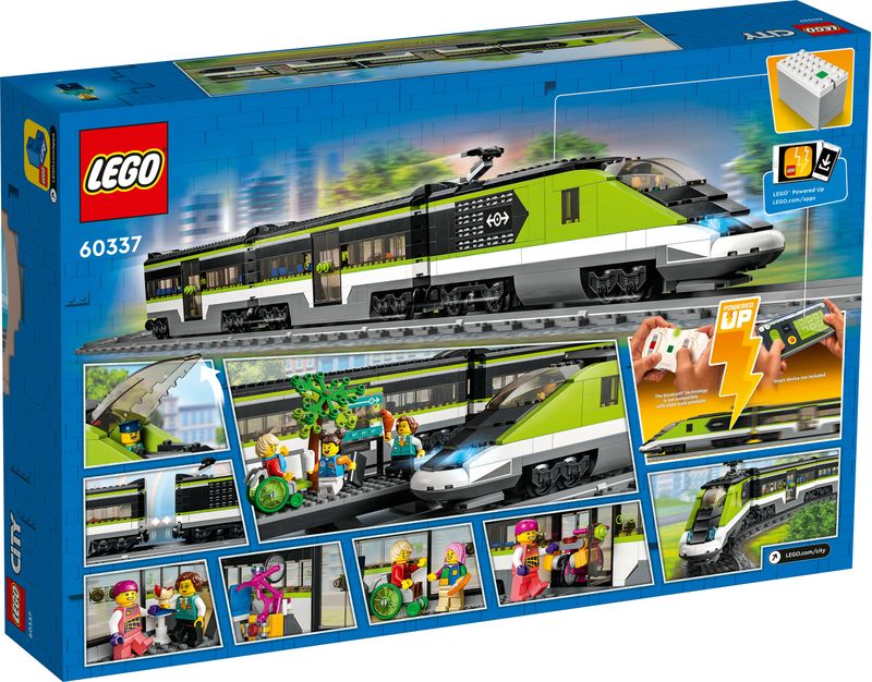 LEGO-City-60337-Treno-Passeggeri-Espresso-con-Locomotiva-Giocattolo-Telecomandata-con-Luci-e-Binari-Giochi-per-Bambini