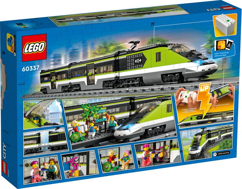 LEGO-City-60337-Treno-Passeggeri-Espresso-con-Locomotiva-Giocattolo-Telecomandata-con-Luci-e-Binari-Giochi-per-Bambini