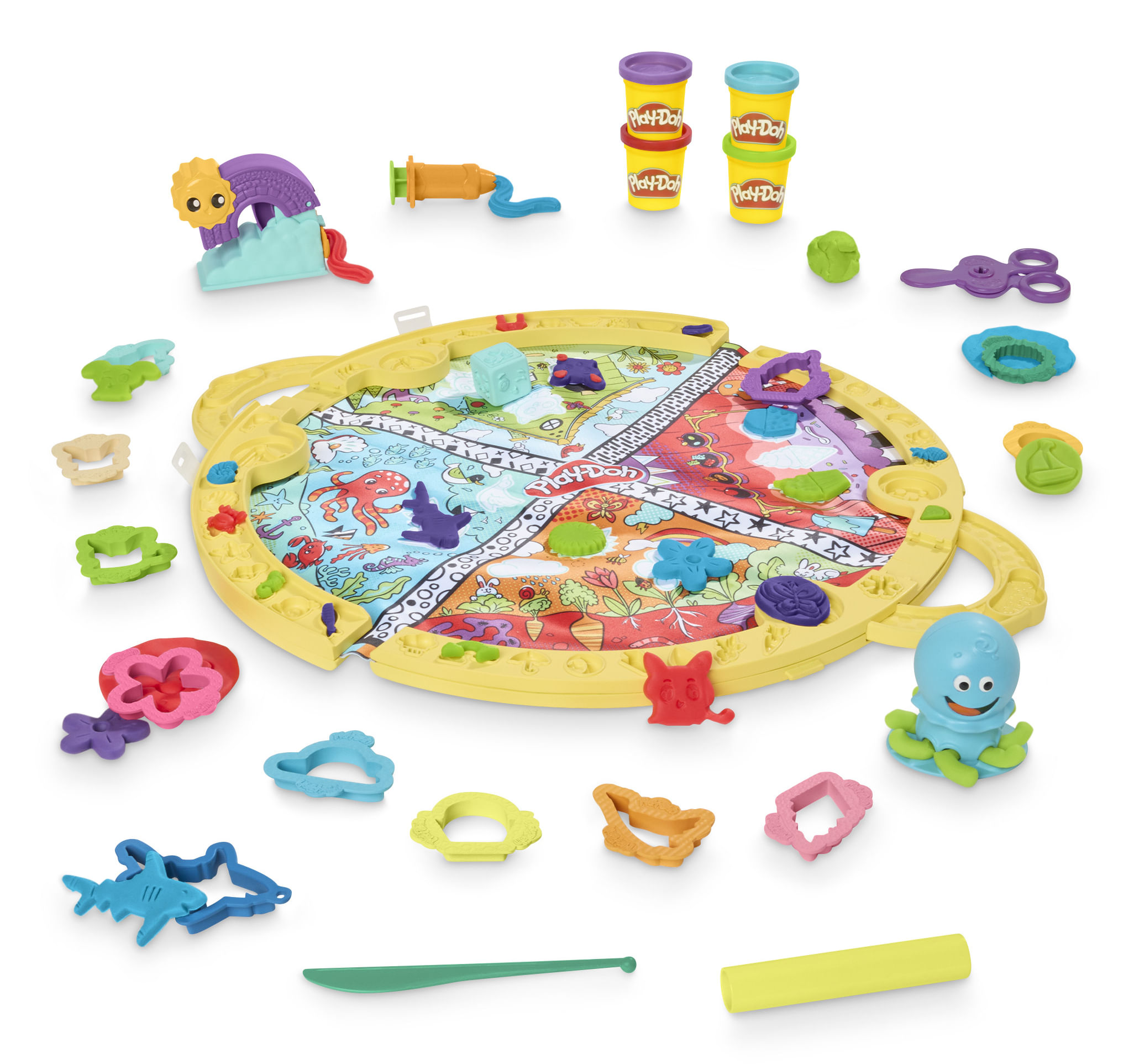 Hasbro Play-Doh La Mia Prima Valigetta delle Attività, con tappetino da gioco portatile
