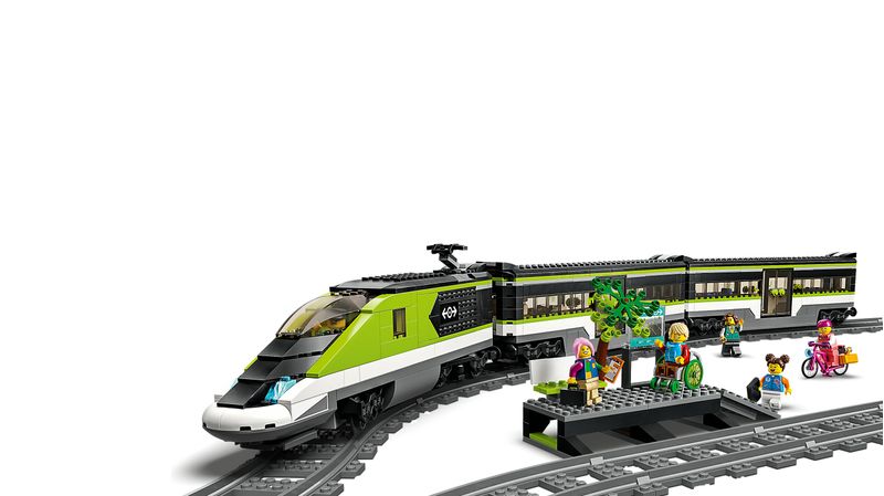 LEGO-City-60337-Treno-Passeggeri-Espresso-con-Locomotiva-Giocattolo-Telecomandata-con-Luci-e-Binari-Giochi-per-Bambini