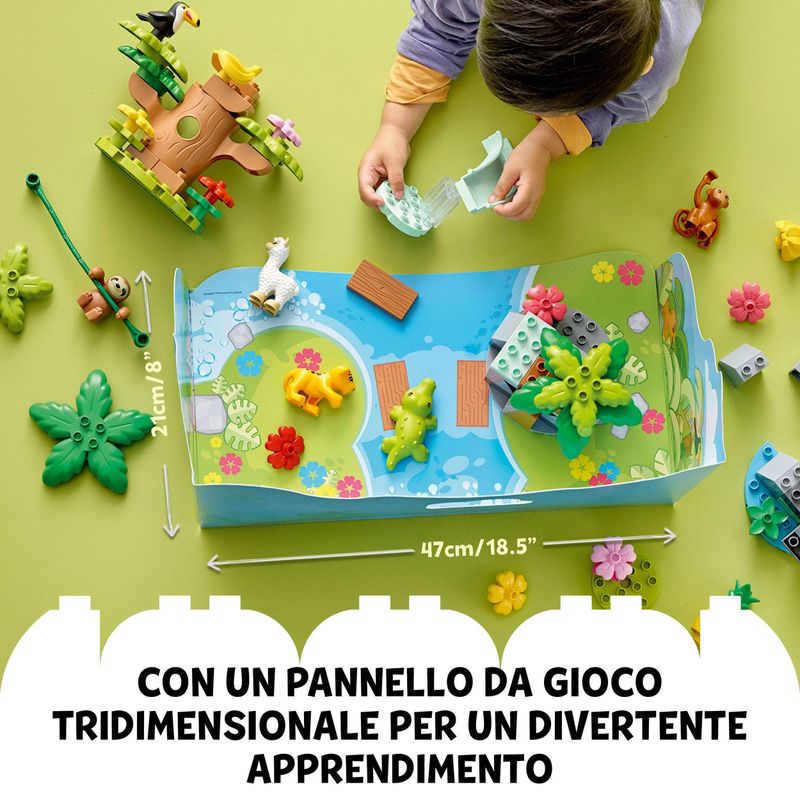 LEGO-DUPLO-10973-Animali-del-Sud-America-Giochi-Educativi-per-Bambini-dai-2-ai-5-Anni-con-7-Figure-di-Animali-Giocattolo