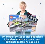 LEGO-City-60337-Treno-Passeggeri-Espresso-con-Locomotiva-Giocattolo-Telecomandata-con-Luci-e-Binari-Giochi-per-Bambini