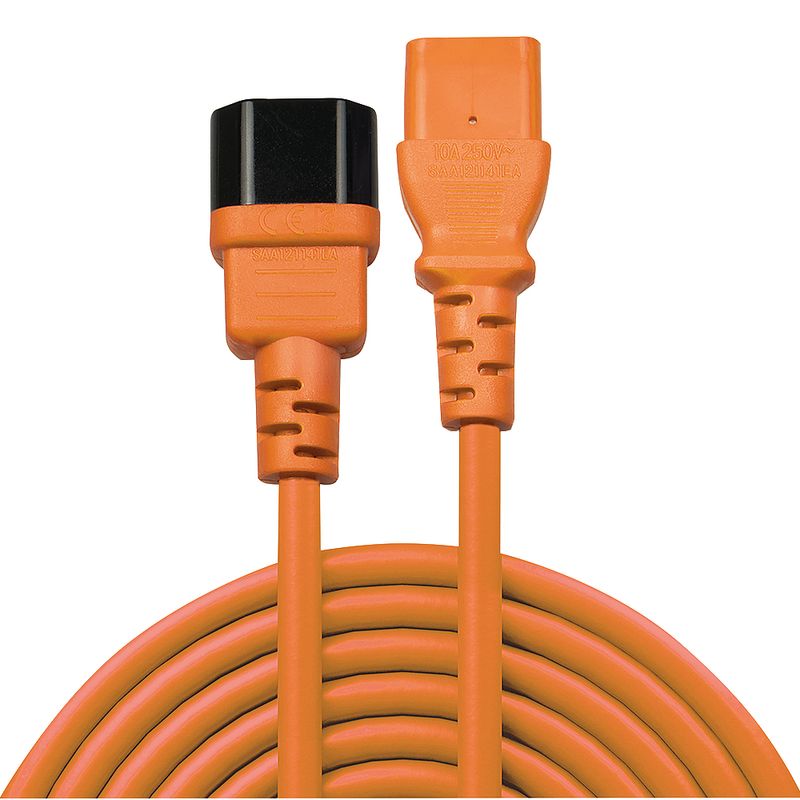 Lindy-30474-cavo-di-alimentazione-Nero-Arancione-1-m-Accoppiatore-C14-Accoppiatore-C13--1m-C14-to-C13-Mains-Extension--