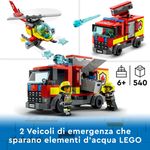 LEGO-City-Fire-Caserma-dei-Pompieri-con-Camion-ed-Elicottero-Giocattolo-e-Garage