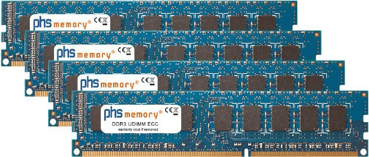 PHS-memory 32GB (4x8GB) Kit RAM Speicher f¼r Supermicro A+ Server 2042G-TRF DDR3 UDIMM ECC 1600MHz PC3