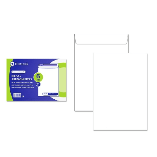 Bismark Pack de 6 Sobres de Papel 90gr
Especificaciones:
-Medidas: 184x261mm
-Cierre autoadhesivo