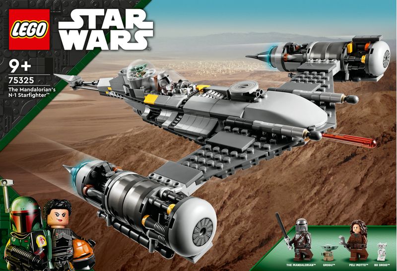 LEGO-Star-Wars-75325-Starfighter-N-1-del-Mandaloriano-Personaggi-Peli-Motto-Droide-BD-e-Baby-Yoda-Giocattolo-Costruibile