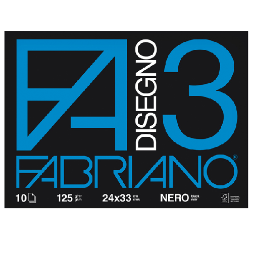 ALBUM-3-NERO--24X33CM--FG-10-125GR-FABRIANO