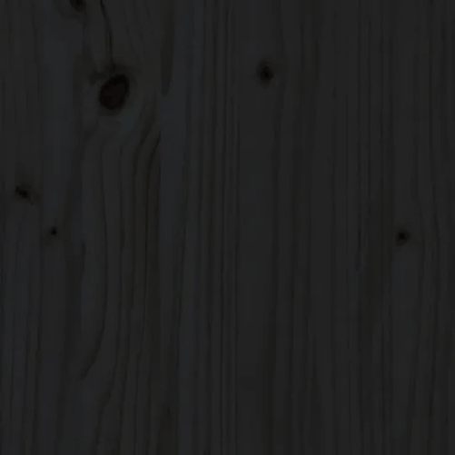 Testiera-per-Letto-Nera-146x4x100-cm-in-Legno-Massello-di-Pino