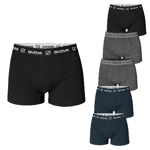 Givova Pack 6 Paia Boxer GIVOVA Cotone Elasticizzato Art.8000