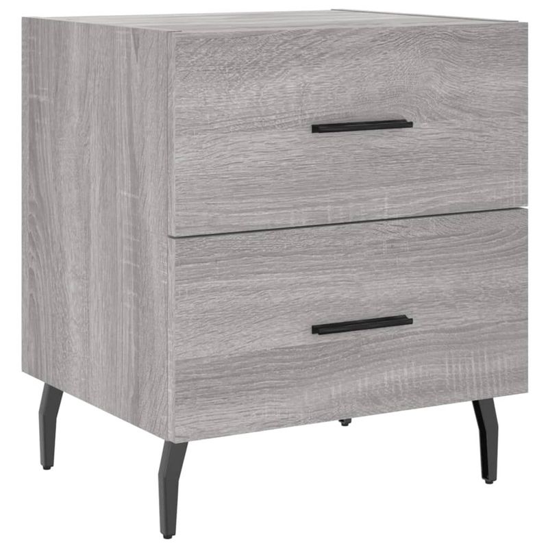 vidaXL-Comodini-2-pz-Grigio-Sonoma-40x35x475-cm-in-Legno-Multistrato