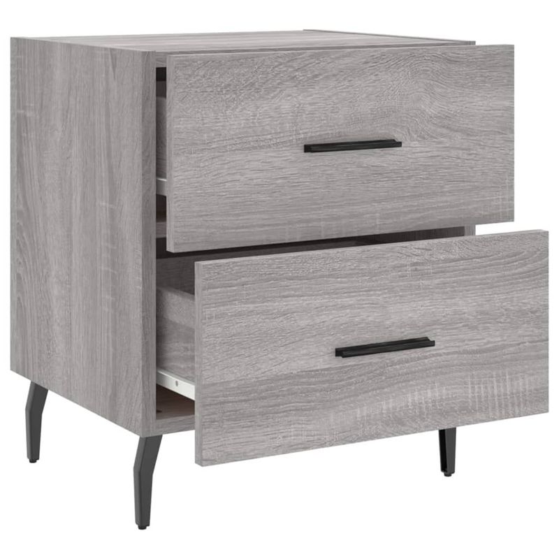 vidaXL-Comodini-2-pz-Grigio-Sonoma-40x35x475-cm-in-Legno-Multistrato